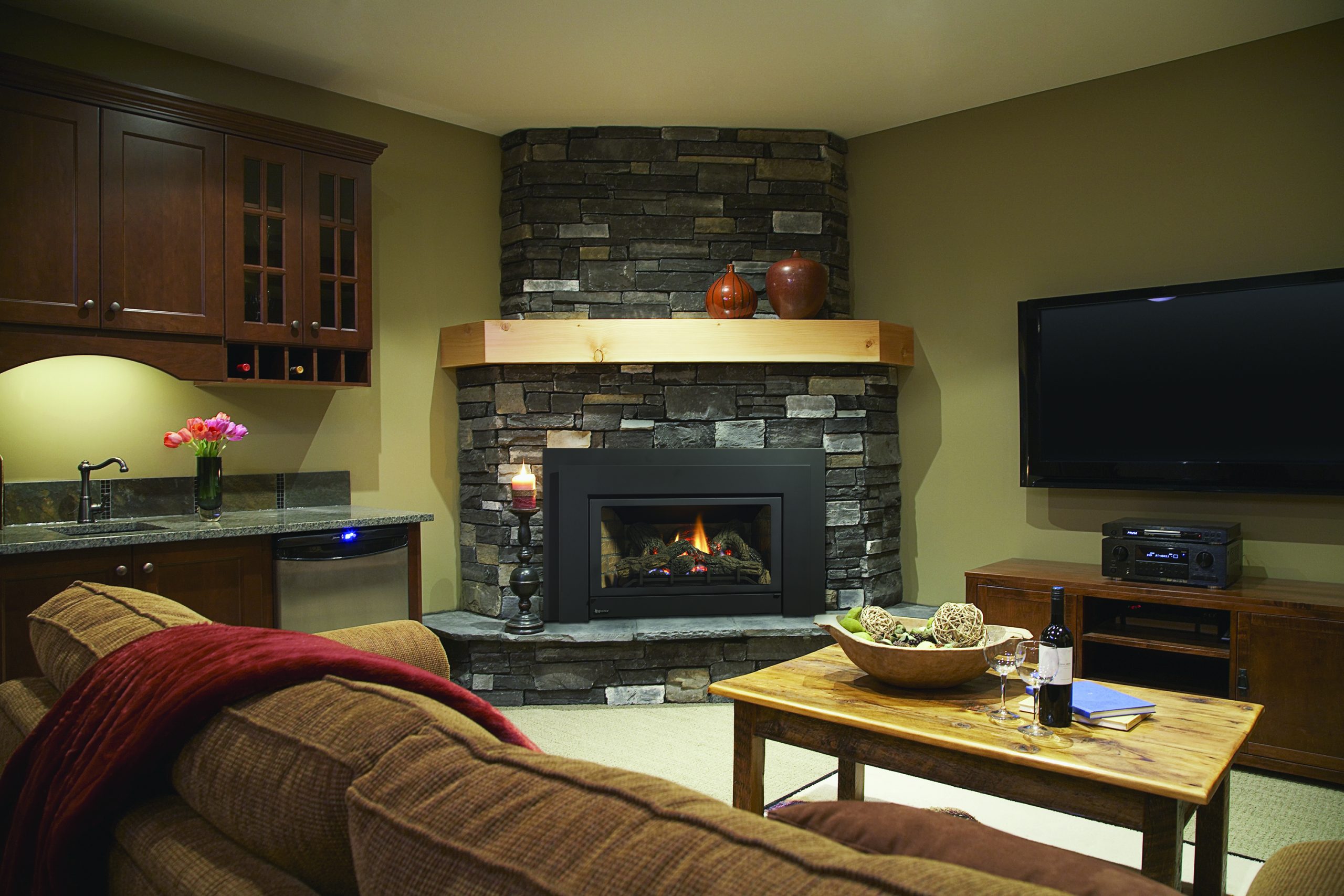 direct vent gas fireplace insert