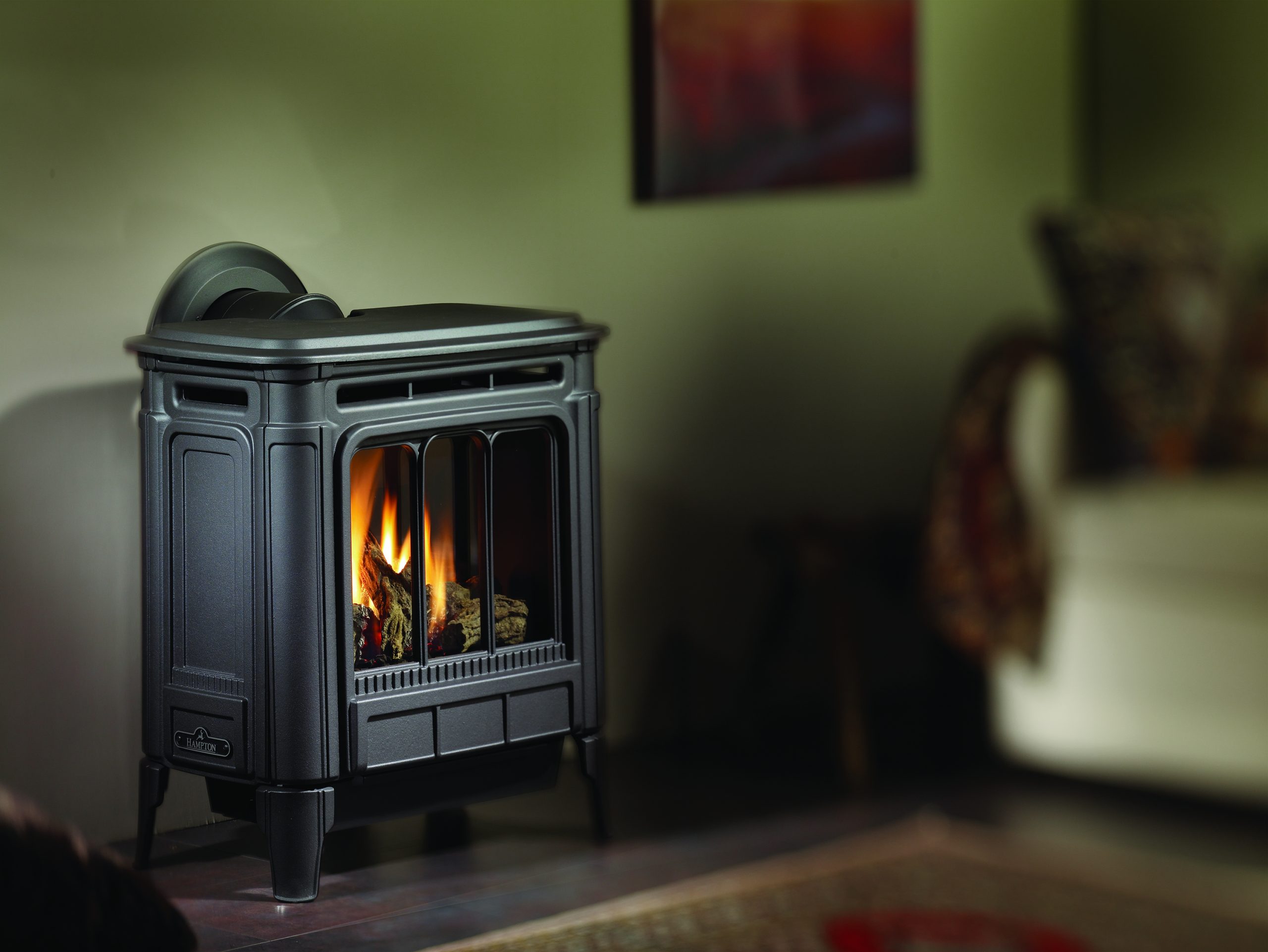 gas stove fireplace