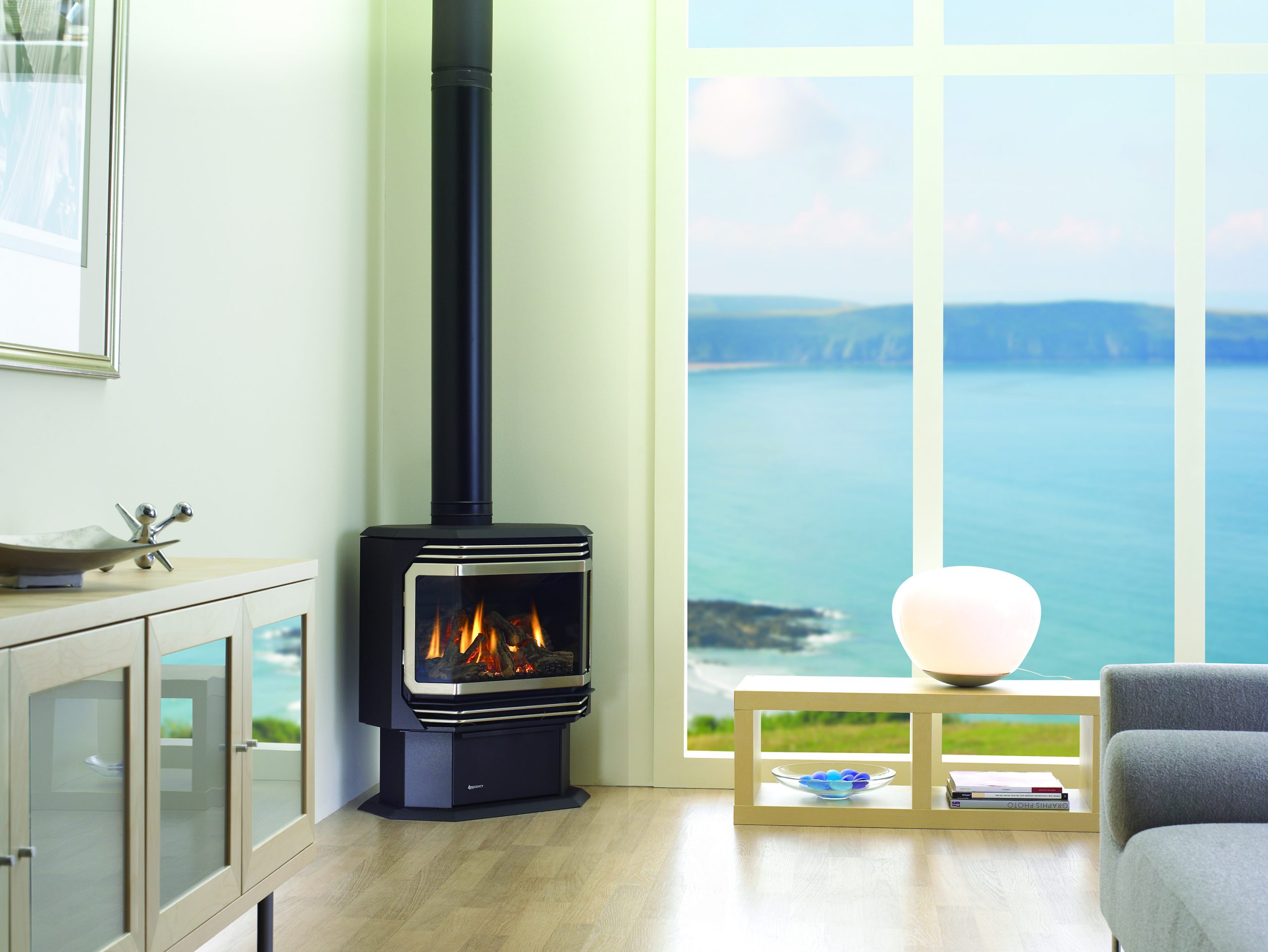 gas stove fireplace