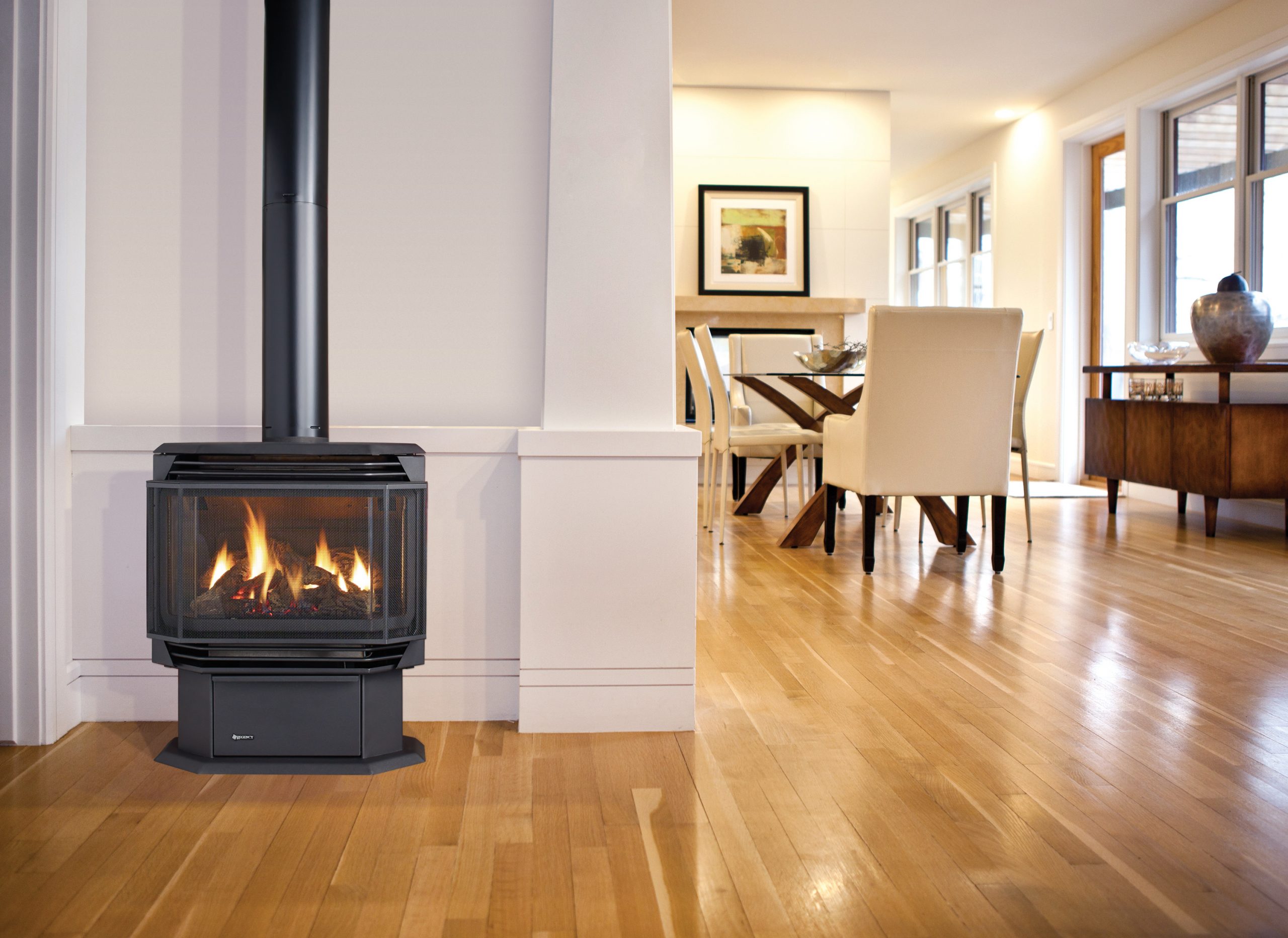 gas stove fireplace