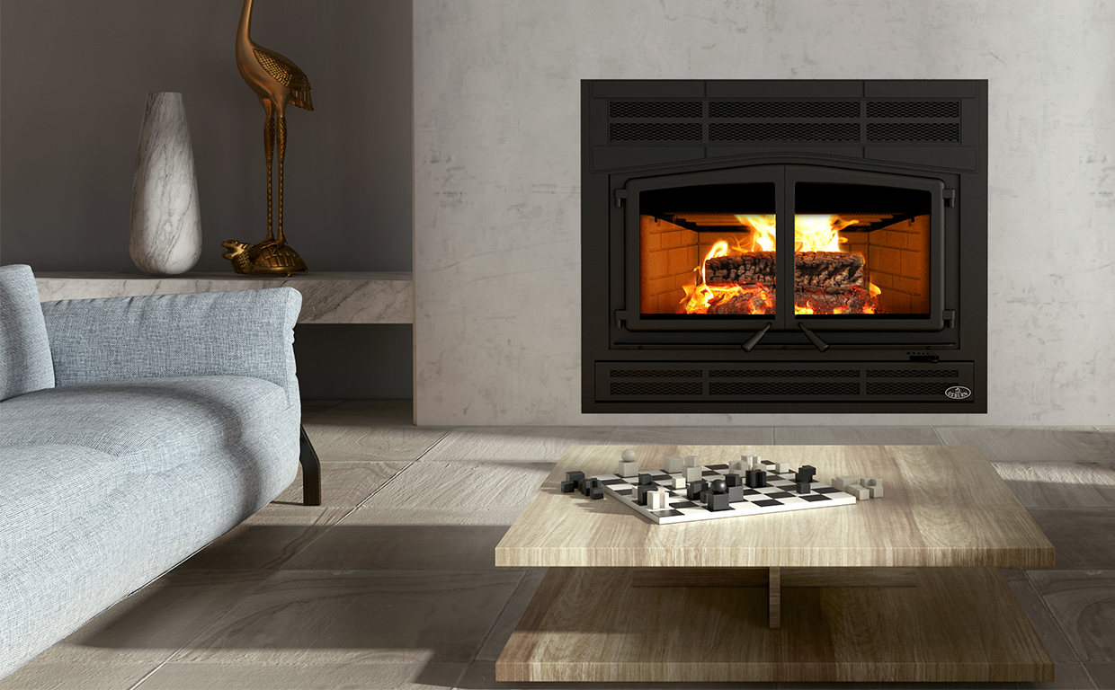 zero clearance wood burning fireplace