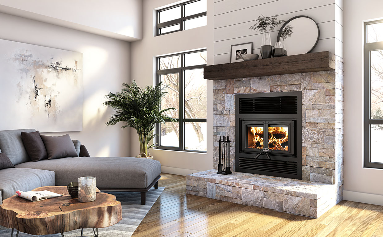 zero clearance wood burning fireplace