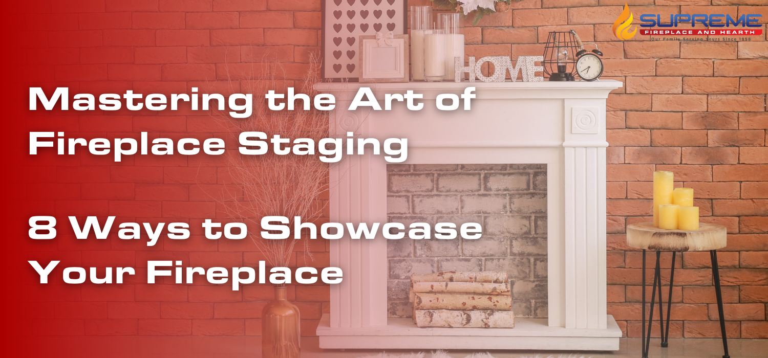 fireplace staging