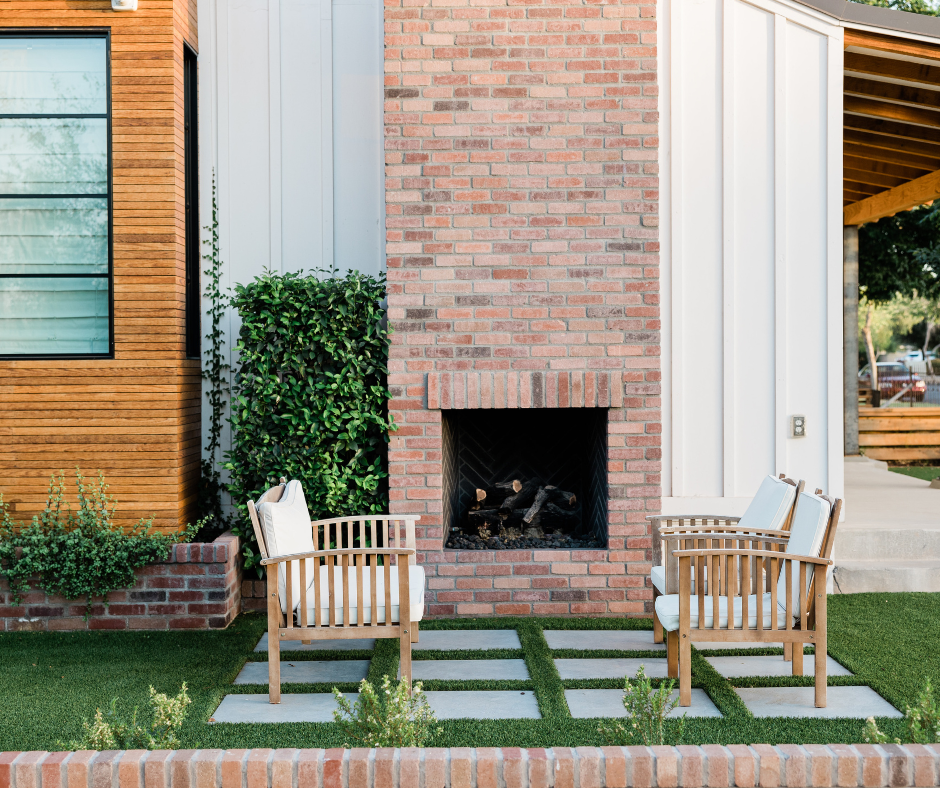 rustic outdoor fireplace