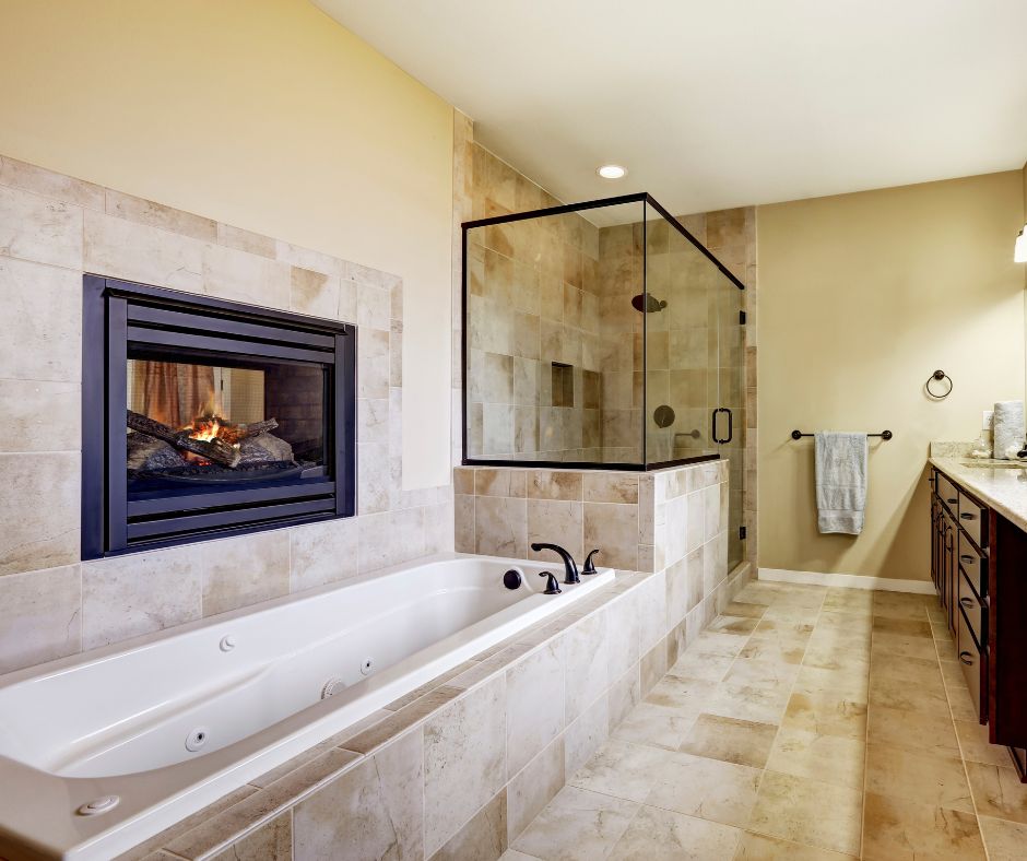 bathroom fireplace (1) fireplace in bathroom